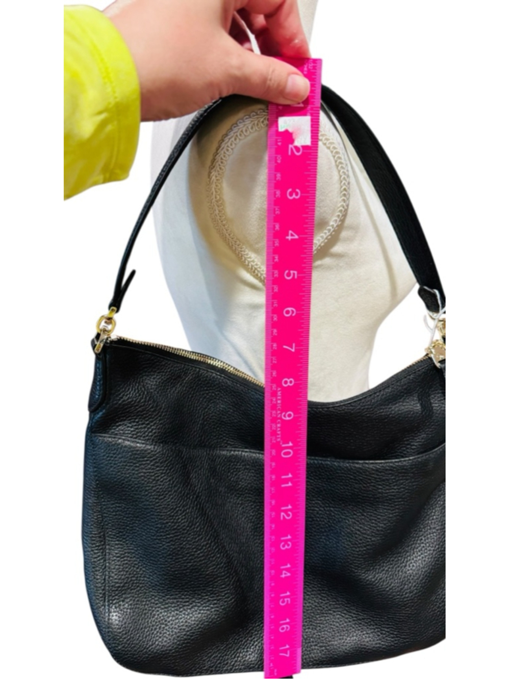 Women's Kate Spade Black Leather Shoulder Bag One Size 10x12 - Picture 6 of 10